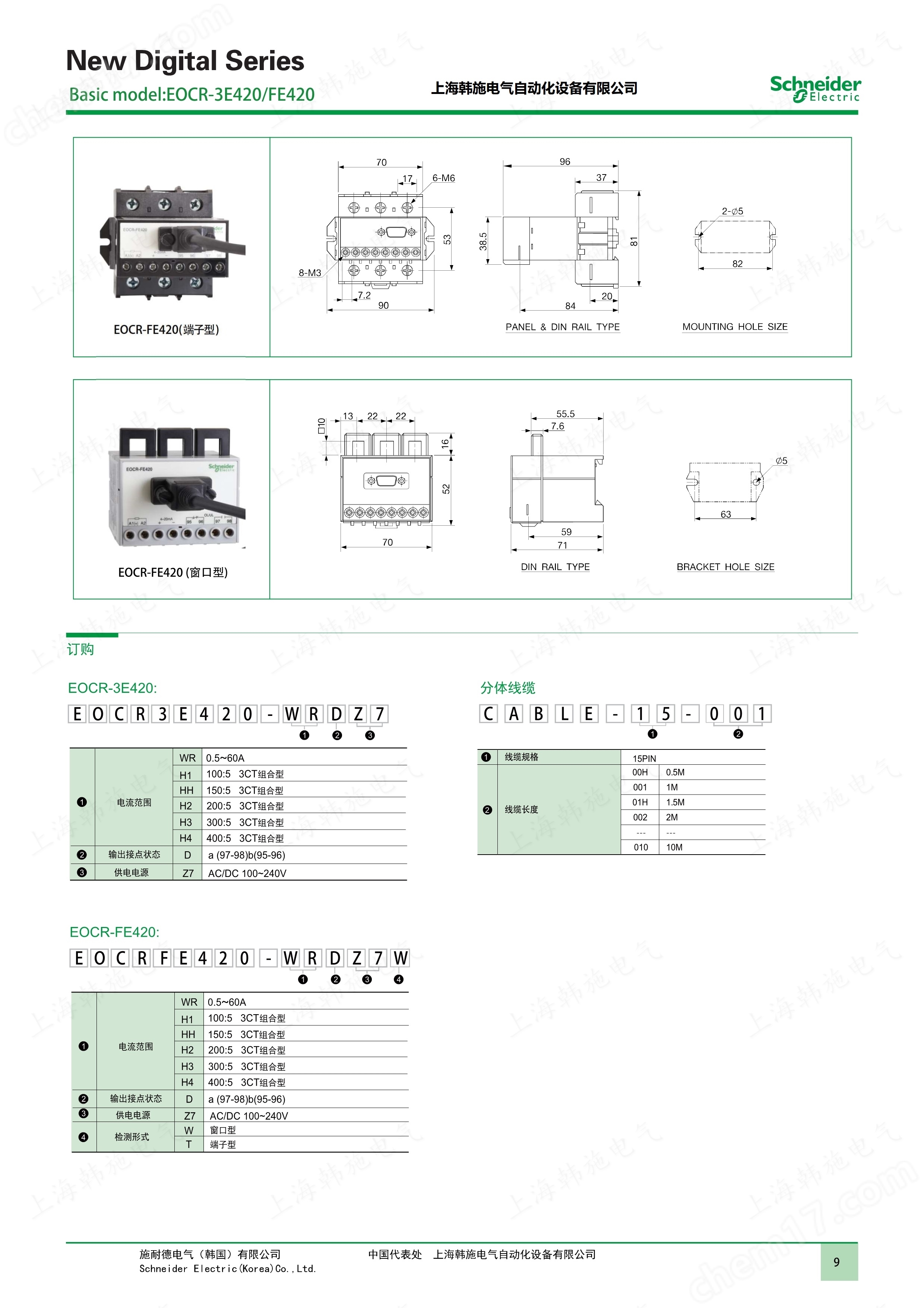 EOCRFE420-80DUH施耐德数码型保护器